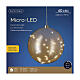 Pallina micro LED ambra diametro 20 cm uso interno decorazione s4