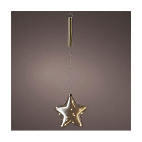 Luz decorativa navideña estrella micro LED diámetro 20 cm