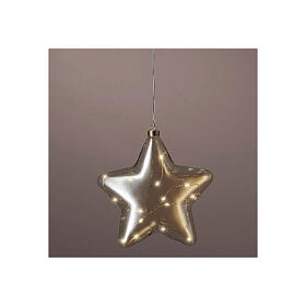 Luz decorativa navideña estrella micro LED diámetro 20 cm