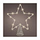 Silver star micro LED tree topper for indoor use 27x22 cm s1