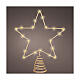 MicroLED Christmas tree topper, golden star, indoor use, 11x9 in s1