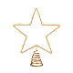 MicroLED Christmas tree topper, golden star, indoor use, 11x9 in s2