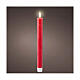 Set of 2 red LED wax candles for indoors h 24.5 cm s1