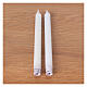 White LED wax candles for indoor, set of 2, h 9.5 in s3