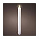 Set 2 velas blancas LED uso interior de cera h 25 cm s1