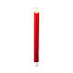 Candela led cera rossa effetto fiamma luce calda 25 cm s2