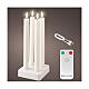 Set of 4 white wax candles, rechargeable LEDs, h 9.5 in, indoor use s1