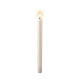 Set of 4 white wax candles, rechargeable LEDs, h 9.5 in, indoor use s3