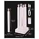 Set of 4 white wax candles, rechargeable LEDs, h 9.5 in, indoor use s4