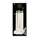 Set 4 candele in cera LED ricaricabili bianco h 25 cm uso interno s2