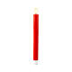 Set 4 candele colore rosso LED ricaricabili h 24,5 cm per uso interno s3