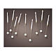 White candles with bead for Christmas tree, h 6 in s1