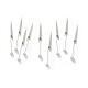 White candles with bead for Christmas tree, h 6 in s3