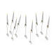 Candela addobbo albero Natale bianca h 15,5 cm perla s3