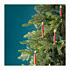 Bougie rouge décoration sapin h 15 cm avec pince dorée diam. 1,5 cm s1