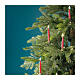 Candela rossa addobbo albero h 15 cm clip oro diametro 1,5 cm s1