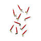 Candela rossa addobbo albero h 15 cm clip oro diametro 1,5 cm s5