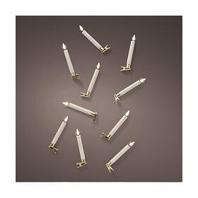 Candela color crema h 15 cm LED uso interno