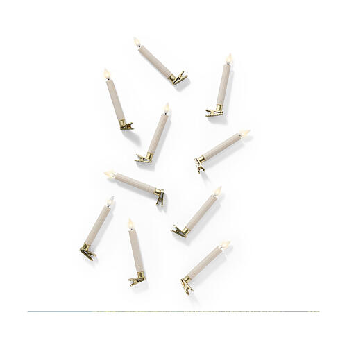 Candela color crema h 15 cm LED uso interno 3