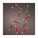 Red LED candles for Christmas tree, h 6 in, indoor use s1