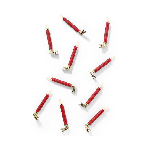 Candela natalizia LED rossa h 15 cm uso interno 3