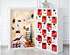 Advent calendar with Christmas setting, 25x35x10 cm, LED lights s1