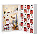 Calendario dell'Avvento scenario natalizio 25x35x10 cm LED s1