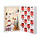 White and gold LED Advent Calendar with setting, 10x14x4 in s3