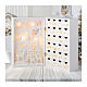 White and gold LED Advent Calendar with setting, 10x14x4 in s1