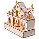 Wooden Christmas village set 25x20x10 cm natural warm white s3