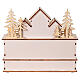 Wooden Christmas village set 25x20x10 cm natural warm white s5