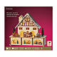 Colourful Christmas setting, 10x10x4 in, wooden house with figurines s4