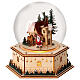 Sfera di vetro neve Babbo Natale 20x20x15 cm legno LED s2