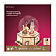 Sfera di vetro neve Babbo Natale 20x20x15 cm legno LED s5