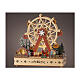 Décor roue panoramique bois 30x30x15 cm Noël couleurs s1