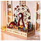 Décor roue panoramique bois 30x30x15 cm Noël couleurs s2