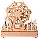 Décor roue panoramique bois 30x30x15 cm Noël couleurs s9