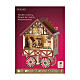 Escena casita ruedas madera 20x25x10 cm colores Navidad LED s4