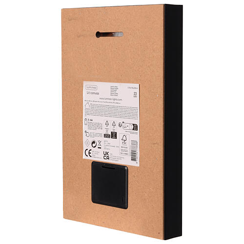 Quadro natalizio Gesù luce del mondo LED 20x30 cm 3