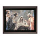 Quadro natalizio LED adorazione dei magi 35x25 cm s1
