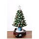 Christmas setting with microLEDs, Christmas tree with candles and star, h 19 in s10