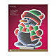 Muñeco de nieve verde rojo infinity light LED 40x40 cm s4