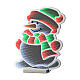 Pupazzo di neve verde rosso infinity light LED 40x40 cm s2