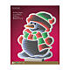 Pupazzo di neve verde rosso infinity light LED 40x40 cm s3