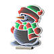 Pupazzo di neve verde rosso infinity light LED 40x40 cm s3