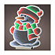 Snowman green red infinity light LED 40x40 cm s1