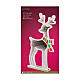 Reindeer with red and green scarf, Infinity LED light, 24x24 in s3