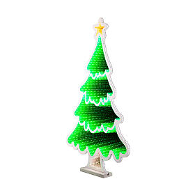 Green Christmas tree with star, Infinity LED light, 16x16 in