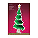 Green Christmas tree with star, Infinity LED light, 16x16 in s3