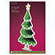 Green Christmas tree with star, Infinity LED light, 16x16 in s4